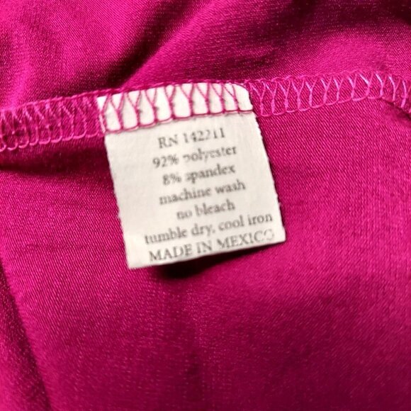 24seven Comfort Apparel Magenta V-Neck Sleeveless Belted Maxi Dress - Picture 9 of 9